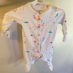 Carter’s Newborn girl long sleeve footie pajamas